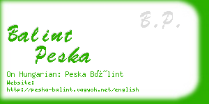 balint peska business card